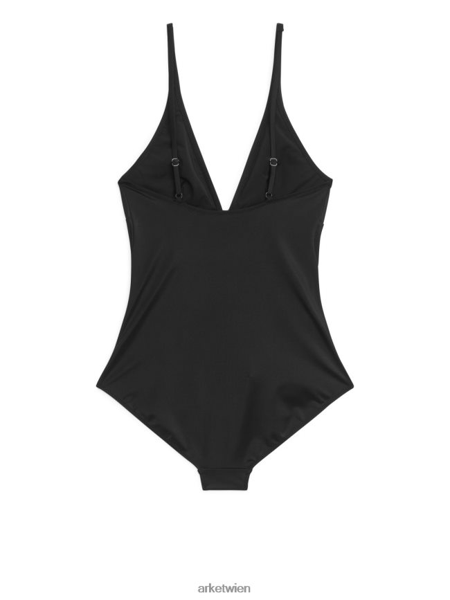 ARKET Badeanzug mit V-Ausschnitt Schwarz Frauen 8RF08T592 Kleidung