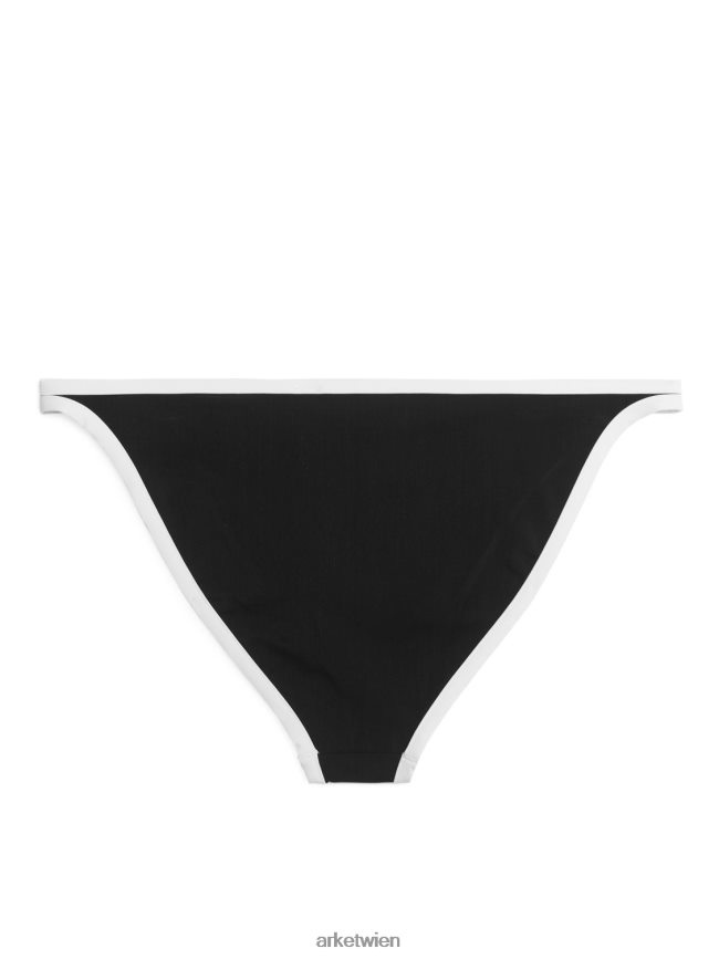 ARKET Bikinihose mit Kontrasteinfassung Schwarz-Weiss Frauen 8RF08T607 Kleidung