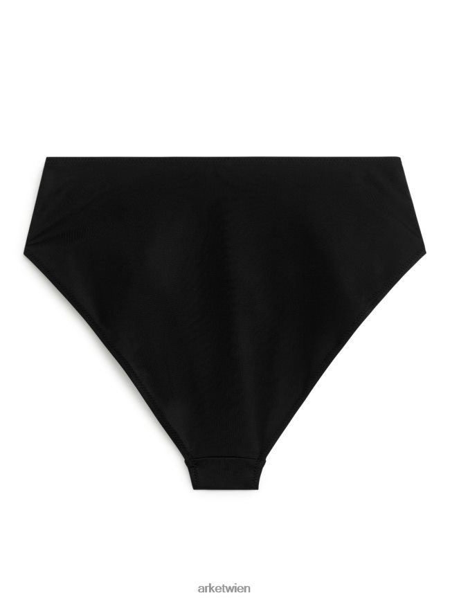 ARKET Bikinihose mit hoher Taille Schwarz Frauen 8RF08T610 Kleidung