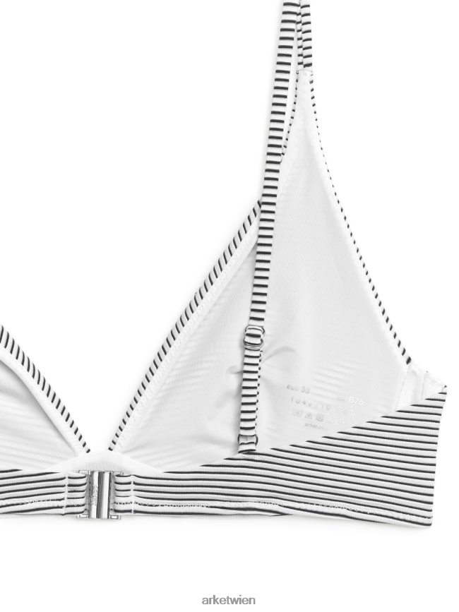 ARKET Gestreiftes Bikinioberteil weiß Blau Frauen 8RF08T625 Kleidung