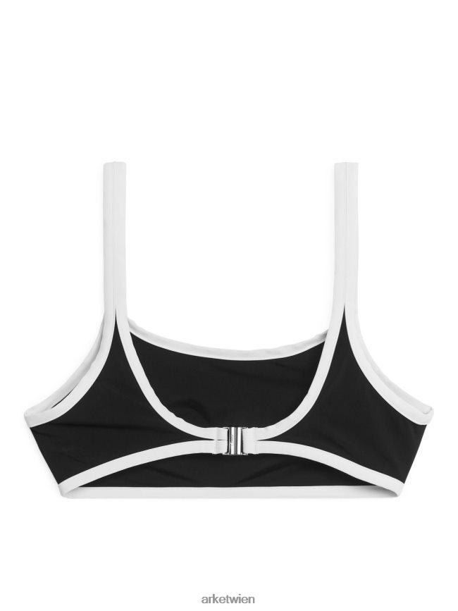 ARKET Kontrast-Bikinioberteil Schwarz-Weiss Frauen 8RF08T608 Kleidung
