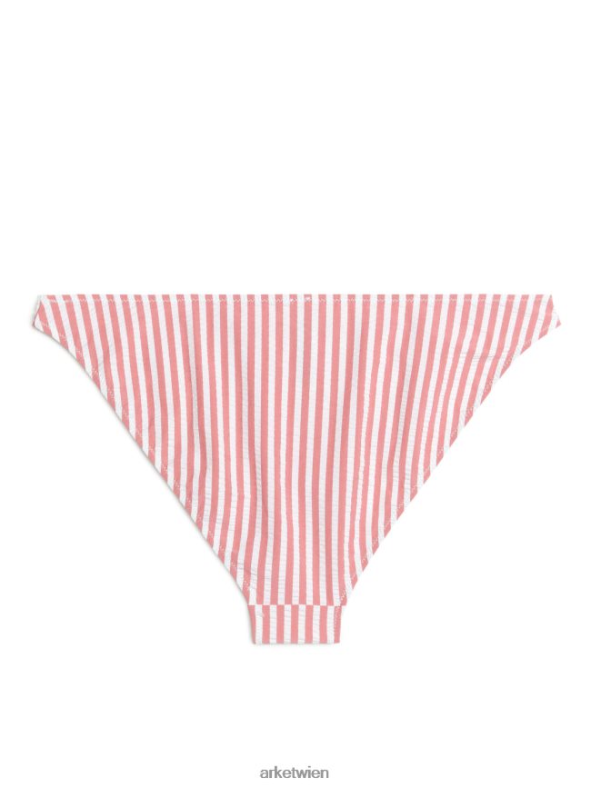 ARKET Seersucker-Bikiniunterteil rot-Weiss Frauen 8RF08T601 Kleidung