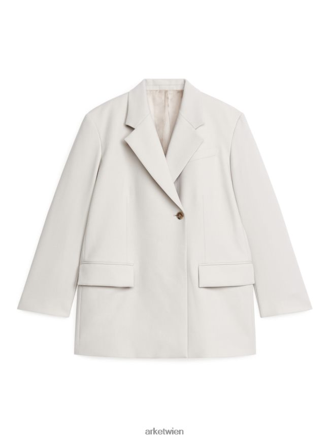 ARKET Übergroßer Wollblazer Weiß Frauen 8RF08T495 Kleidung