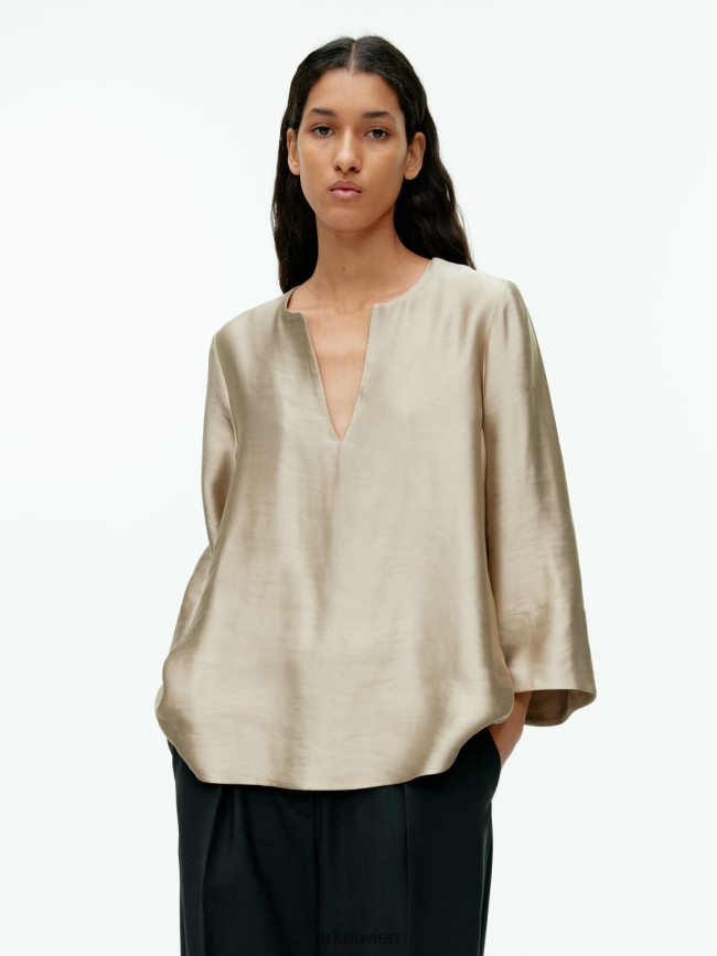 ARKET Bluse aus Leinenmischung Beige Frauen 8RF08T45 Kleidung