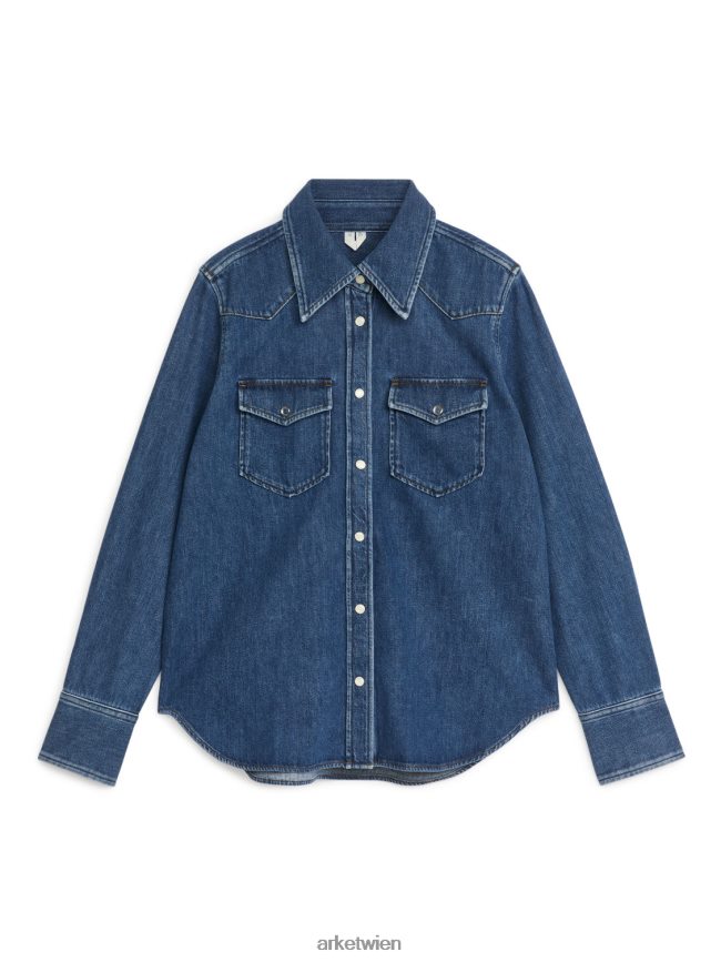 ARKET Jeanshemd Blau Frauen 8RF08T52 Kleidung