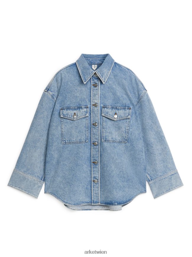 ARKET Jeanshemd hellblau Frauen 8RF08T2 Kleidung