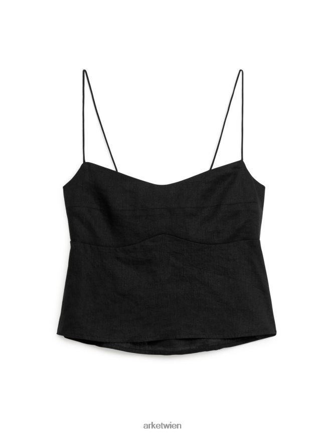 ARKET Oberteil mit Trägern zum Binden hinten Schwarz Frauen 8RF08T38 Kleidung