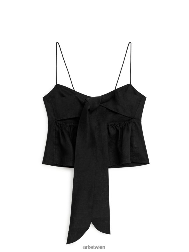 ARKET Oberteil mit Trägern zum Binden hinten Schwarz Frauen 8RF08T38 Kleidung