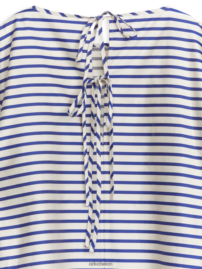 ARKET Oberteil zum Binden Blau Weiss Frauen 8RF08T338 Kleidung