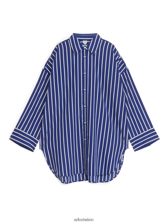 ARKET übergroßes Hemd Blau Weiss Frauen 8RF08T43 Kleidung