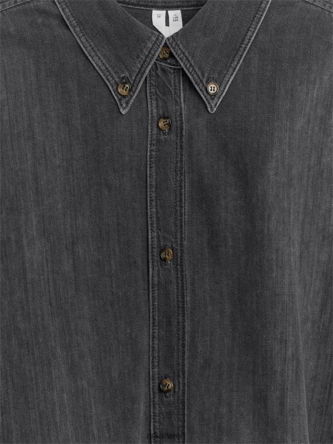 ARKET übergroßes Jeanshemd schwarz gewaschen Frauen 8RF08T27 Kleidung