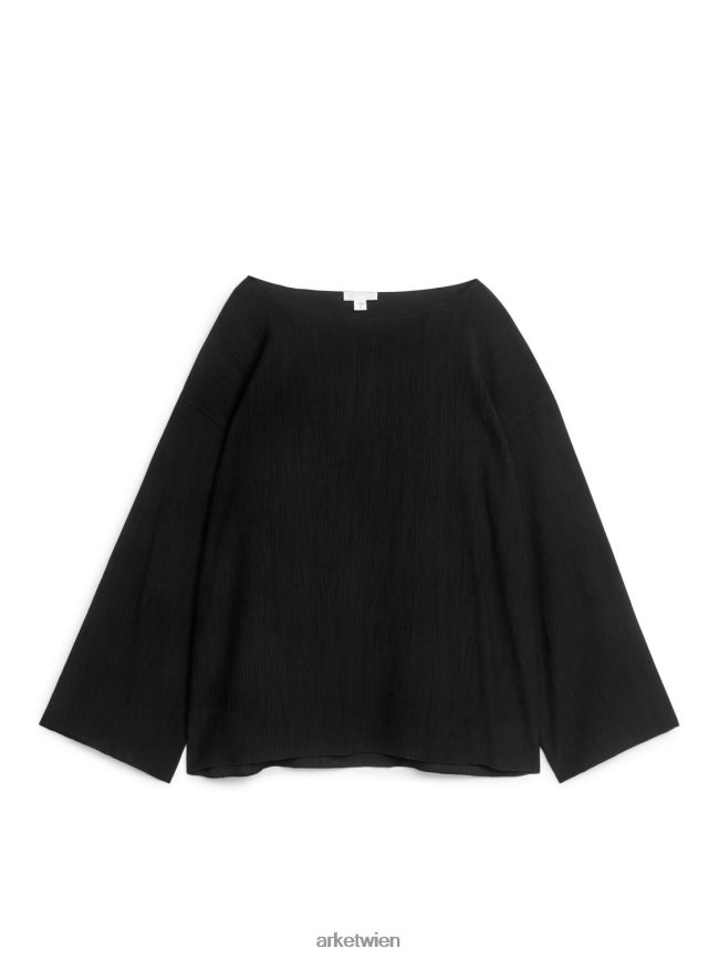 ARKET zerknittertes Oberteil Schwarz Frauen 8RF08T47 Kleidung