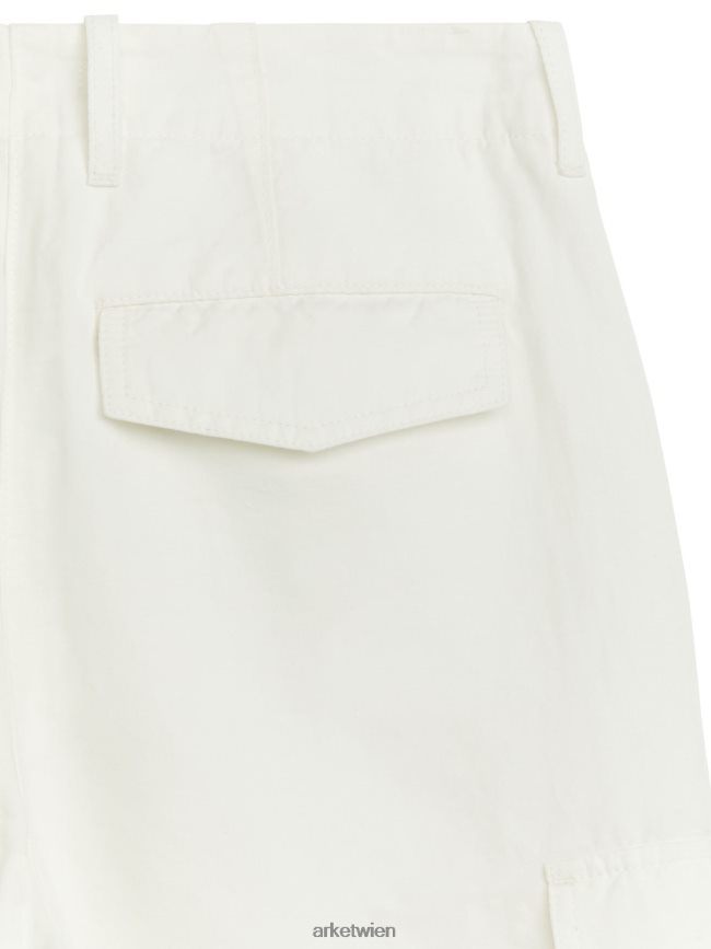 ARKET Cargohose aus Leinenmischung Weiß Frauen 8RF08T173 Kleidung
