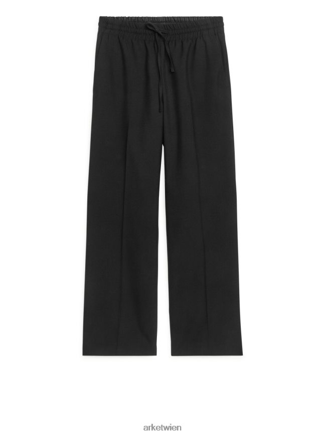 ARKET Hopsack-Hose aus Wolle Schwarz Frauen 8RF08T224 Kleidung