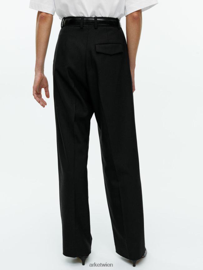 ARKET Hose aus Wollmischungs-Twill Schwarz Frauen 8RF08T208 Kleidung