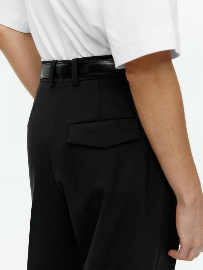 ARKET Hose aus Wollmischungs-Twill Schwarz Frauen 8RF08T208 Kleidung
