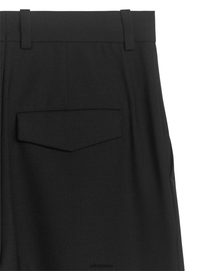 ARKET Hose aus Wollmischungs-Twill Schwarz Frauen 8RF08T208 Kleidung