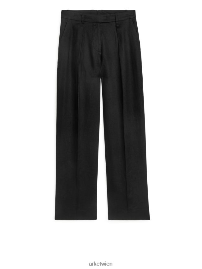 ARKET Leinenhose Schwarz Frauen 8RF08T178 Kleidung