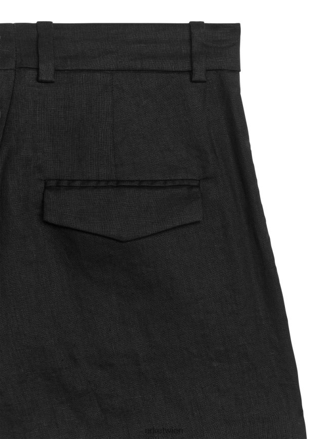 ARKET Leinenhose Schwarz Frauen 8RF08T178 Kleidung