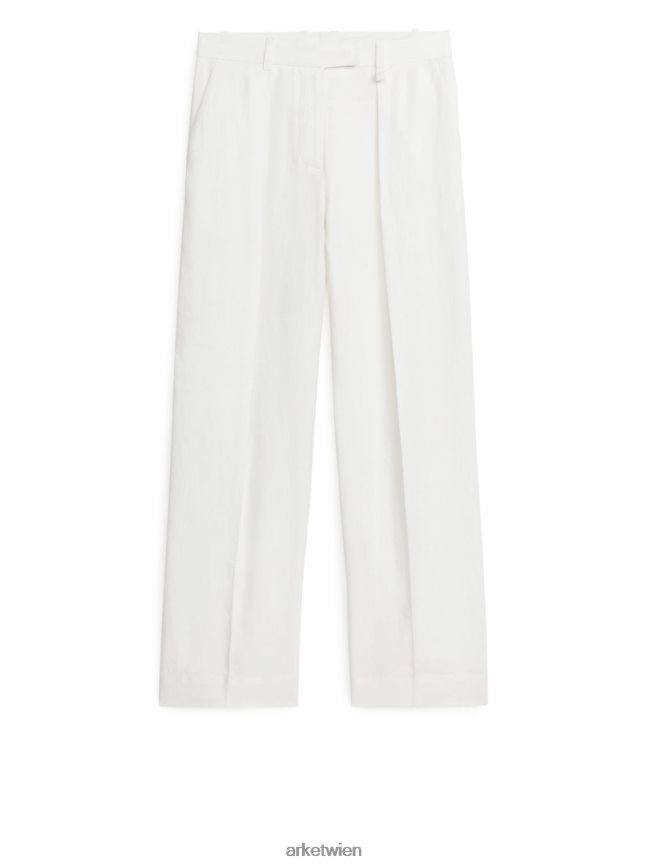 ARKET Leinenhose Weiß Frauen 8RF08T189 Kleidung