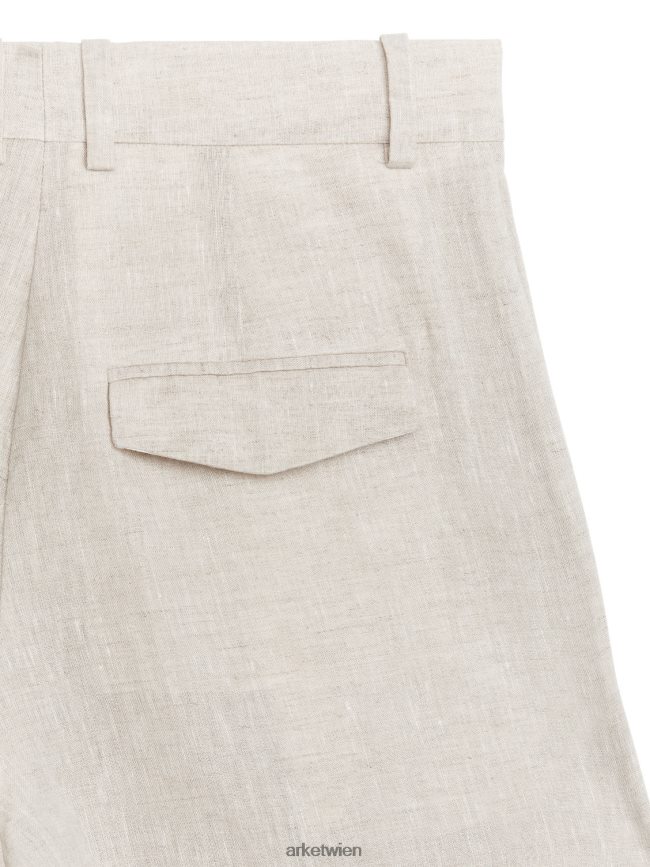 ARKET Leinenhose hell beige Frauen 8RF08T177 Kleidung