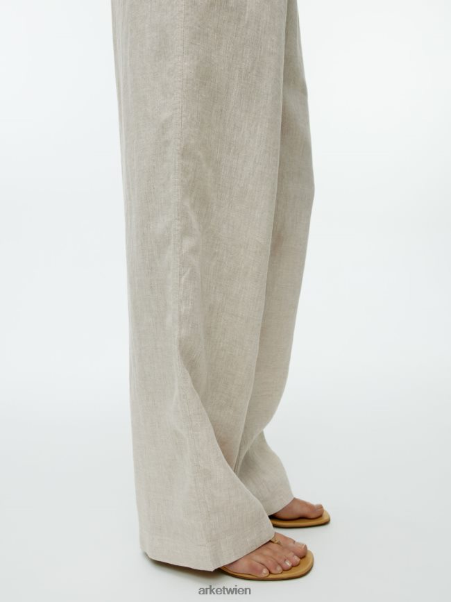 ARKET Leinenhose mit Kordelzug Beige Frauen 8RF08T168 Kleidung
