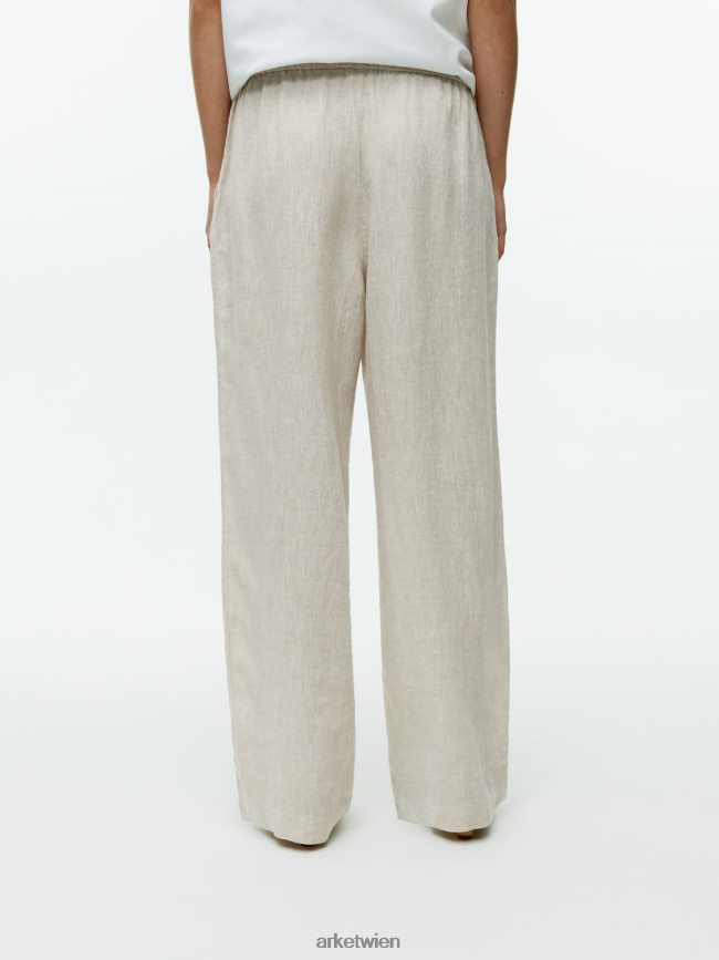 ARKET Leinenhose mit Kordelzug Beige Frauen 8RF08T168 Kleidung