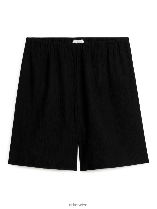 ARKET Locker sitzende Shorts in Knitteroptik Schwarz Frauen 8RF08T191 Kleidung