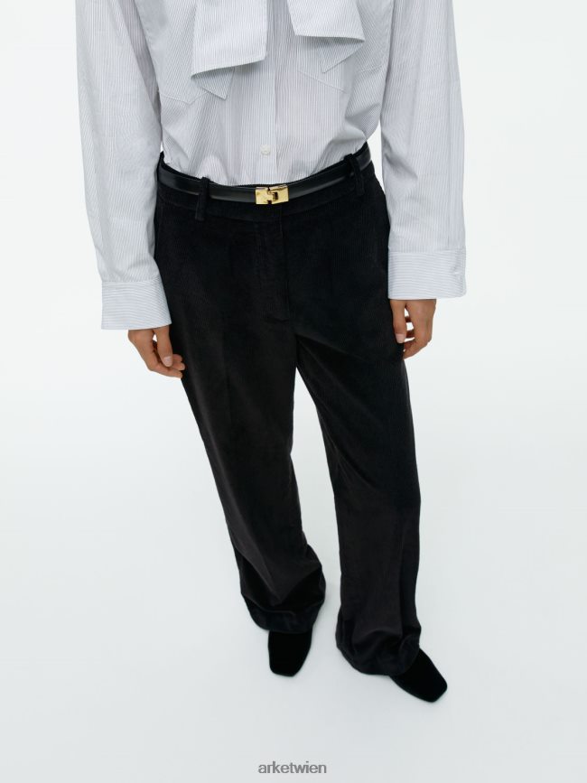 ARKET Schlaghose aus Cord Schwarz Frauen 8RF08T216 Kleidung