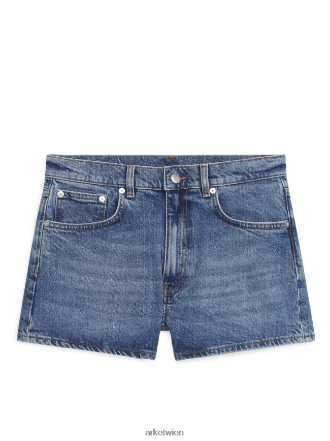 ARKET Stretch-Jeansshorts blau gewaschen Frauen 8RF08T150 Kleidung