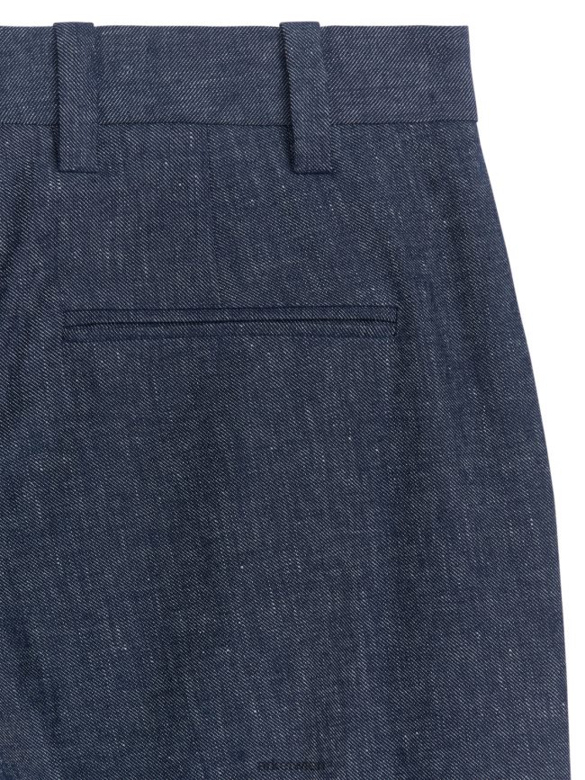 ARKET ausgestellte Leinenhose Blau Frauen 8RF08T205 Kleidung