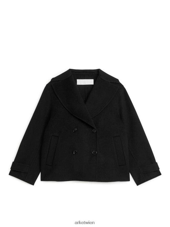 ARKET Cabanjacke aus Wolle Schwarz Frauen 8RF08T457 Kleidung
