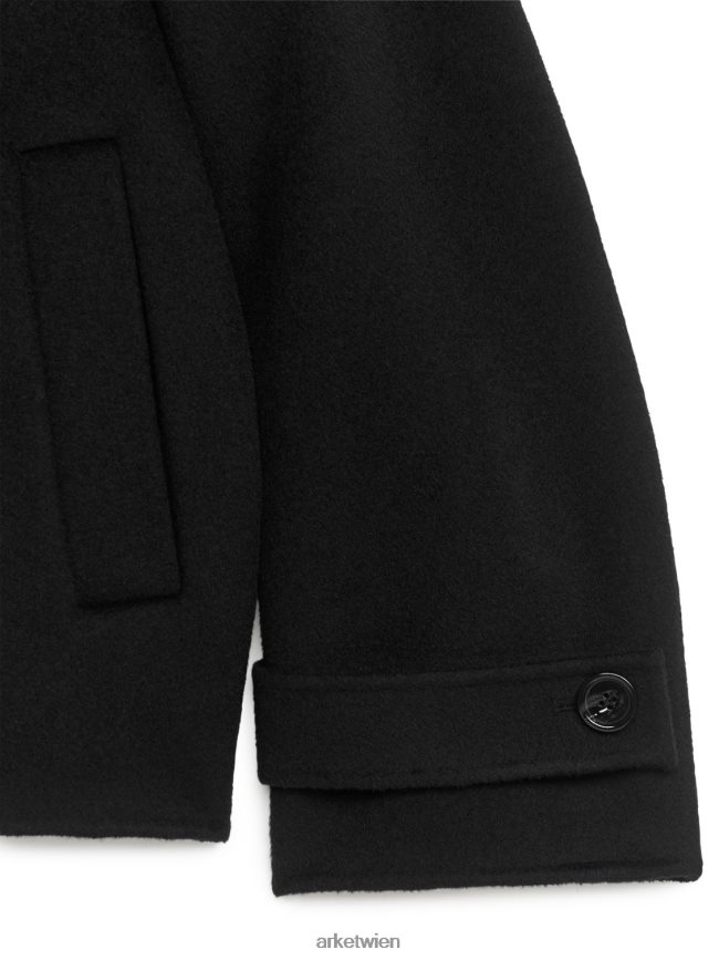 ARKET Cabanjacke aus Wolle Schwarz Frauen 8RF08T457 Kleidung