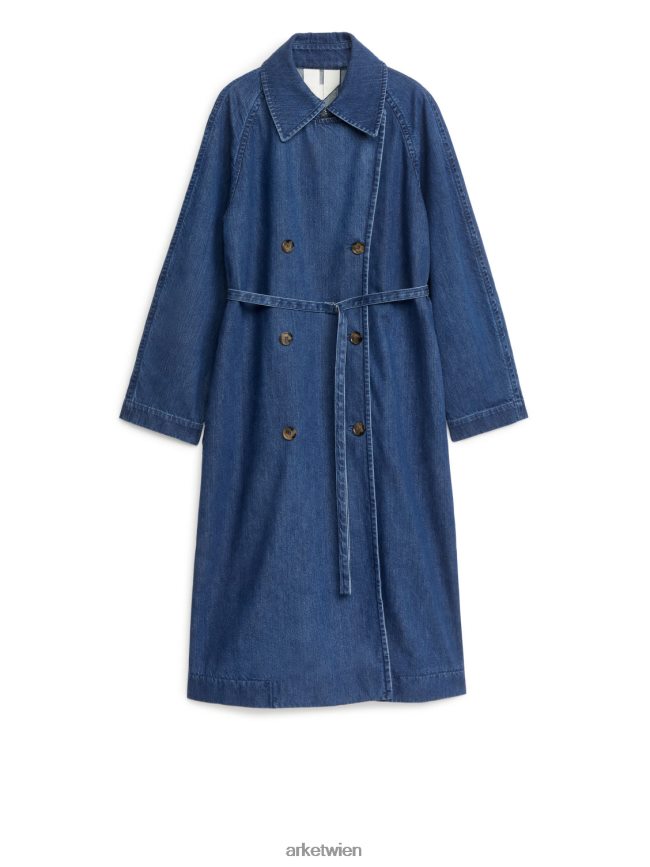ARKET Denim-Trenchcoat Blau Frauen 8RF08T467 Kleidung