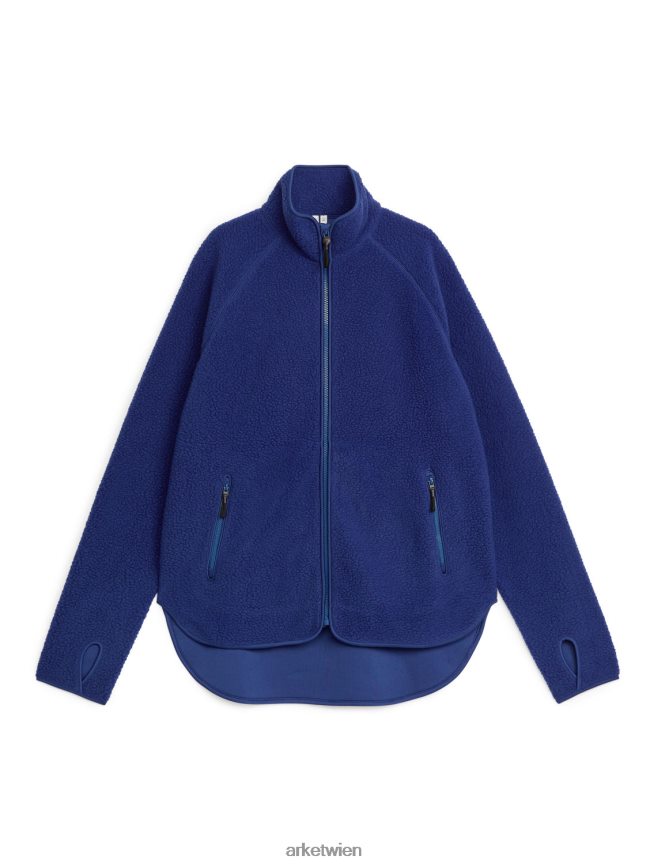 ARKET Fleecejacke mit Reißverschluss Blau Frauen 8RF08T470 Kleidung