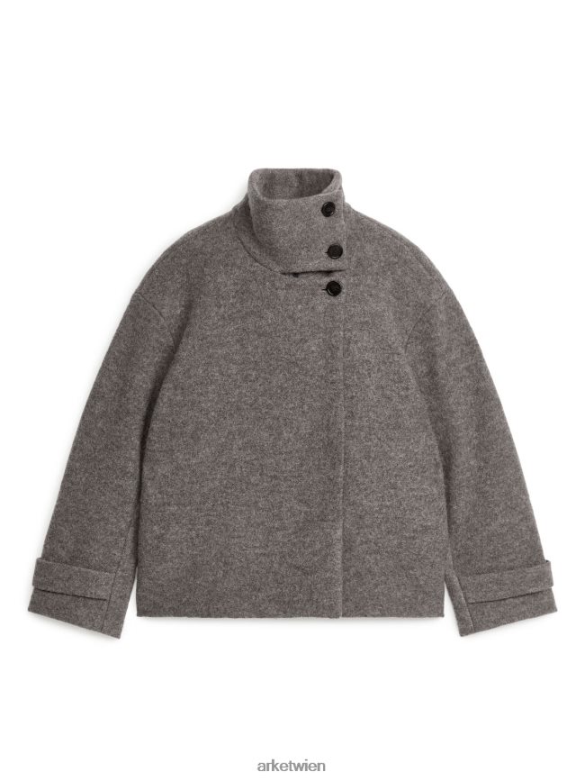 ARKET Kurzmantel aus Bouclé-Wolle Mol Frauen 8RF08T471 Kleidung