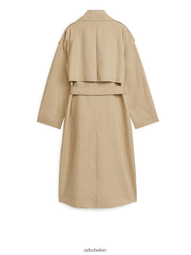 ARKET Trenchcoat aus Leinen-Baumwolle Beige Frauen 8RF08T460 Kleidung