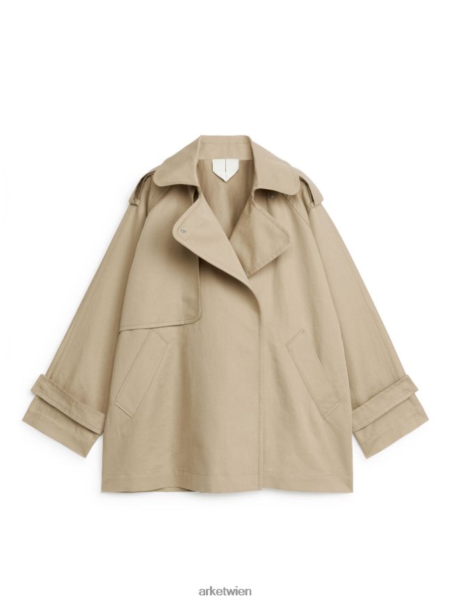 ARKET kurzer Trenchcoat Beige Frauen 8RF08T458 Kleidung