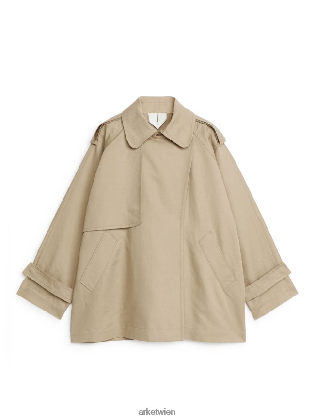 ARKET kurzer Trenchcoat Beige Frauen 8RF08T458 Kleidung