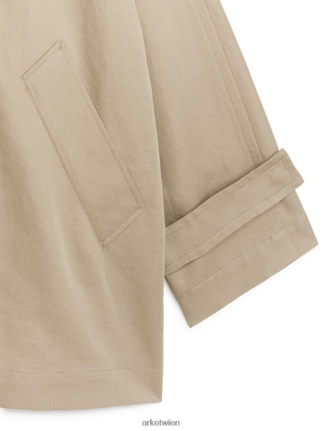 ARKET kurzer Trenchcoat Beige Frauen 8RF08T458 Kleidung