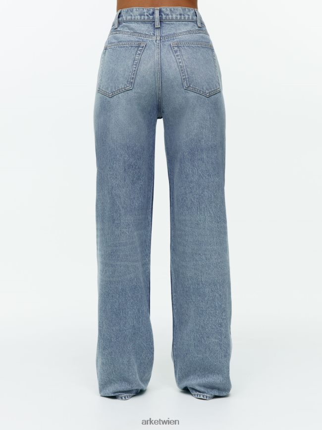 ARKET Ahorn-High-Wide-Jeans blau gewaschen Frauen 8RF08T159 Kleidung