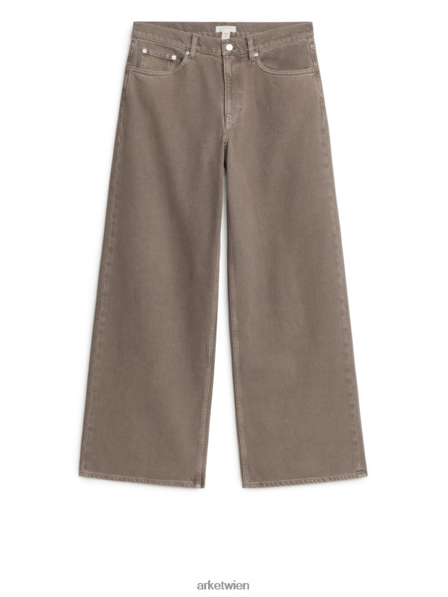 ARKET Cloud-Low-Loose-Jeans dunkelbeige Frauen 8RF08T160 Kleidung