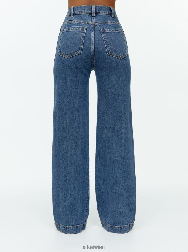 ARKET Lupine hoch ausgestellte Stretchjeans Blau Frauen 8RF08T156 Kleidung