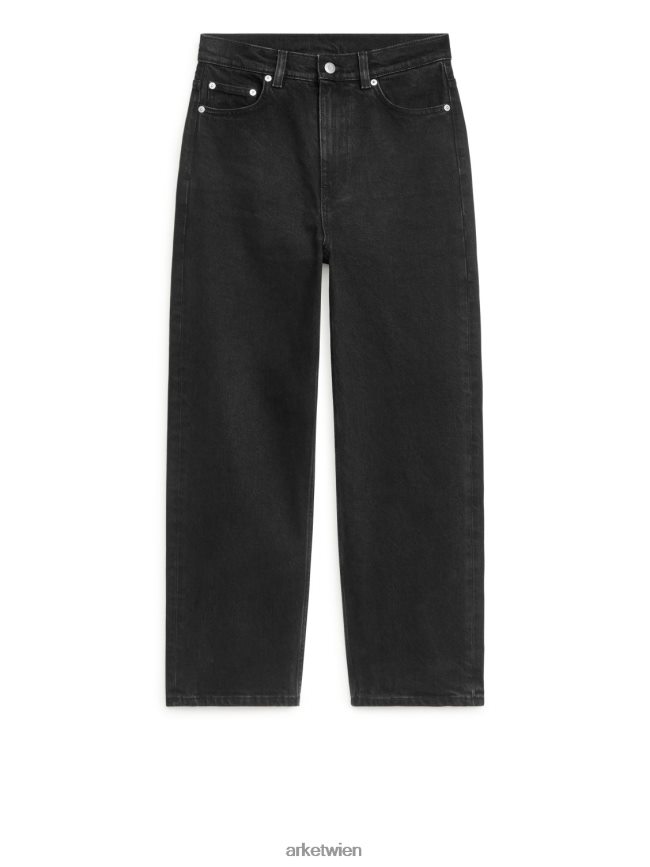ARKET Rosafarbene, gerade geschnittene Stretchjeans gräuliches Schwarz Frauen 8RF08T145 Kleidung