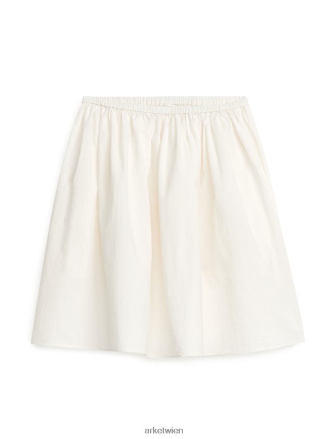 ARKET Baumwollrock Weiß Frauen 8RF08T232 Kleidung