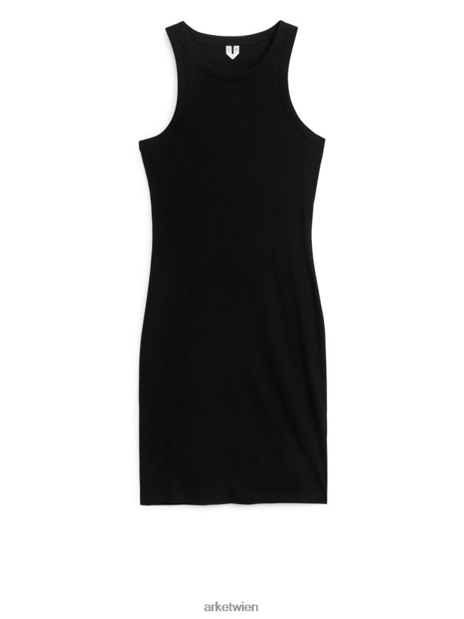 ARKET Geripptes Tankkleid Schwarz Frauen 8RF08T75 Kleidung