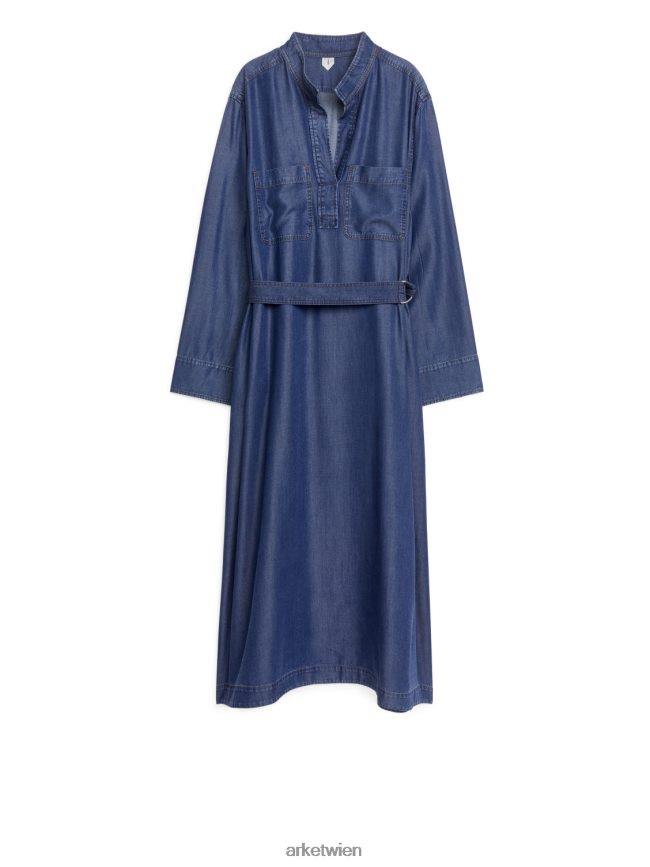 ARKET Jeanskleid mit Gürtel Blau Frauen 8RF08T124 Kleidung