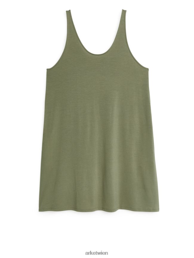 ARKET Jersey-Tankkleid Grün Frauen 8RF08T102 Kleidung