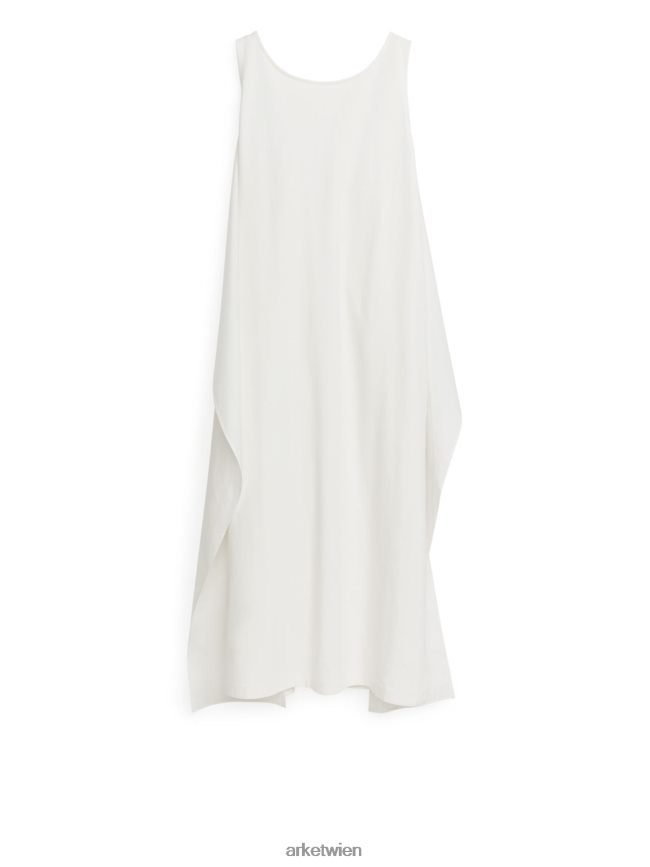 ARKET Jerseykleid aus Popeline mit Details Weiß Frauen 8RF08T70 Kleidung