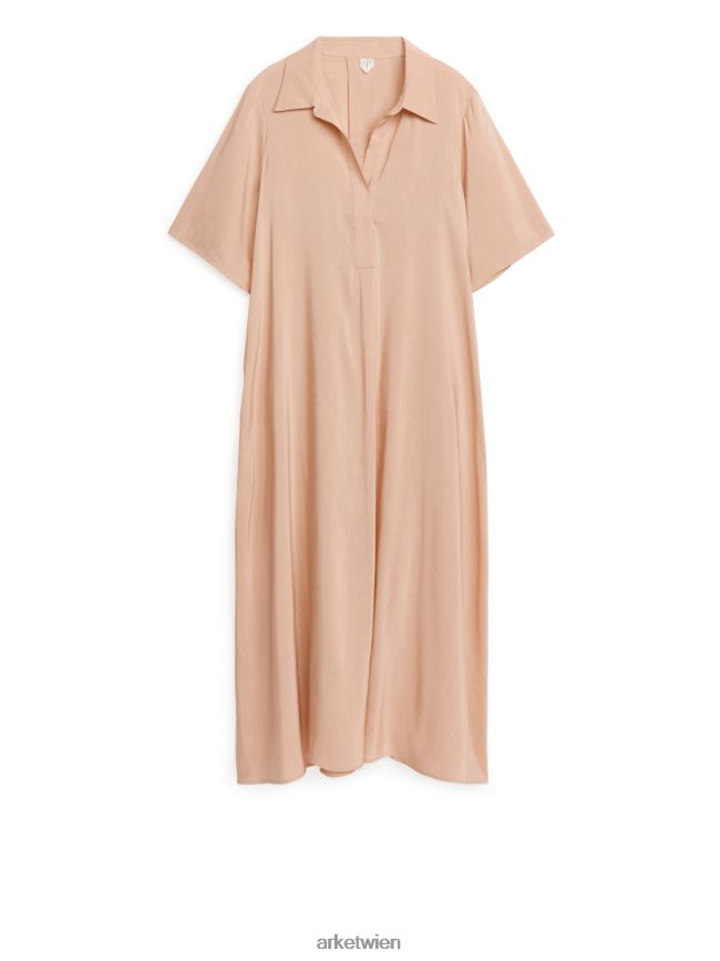 ARKET Kleid aus Leinenmischung Beige Frauen 8RF08T121 Kleidung